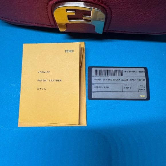 Fendi Red Crossbody Bag with Gold Accent - Picture 16 of 16